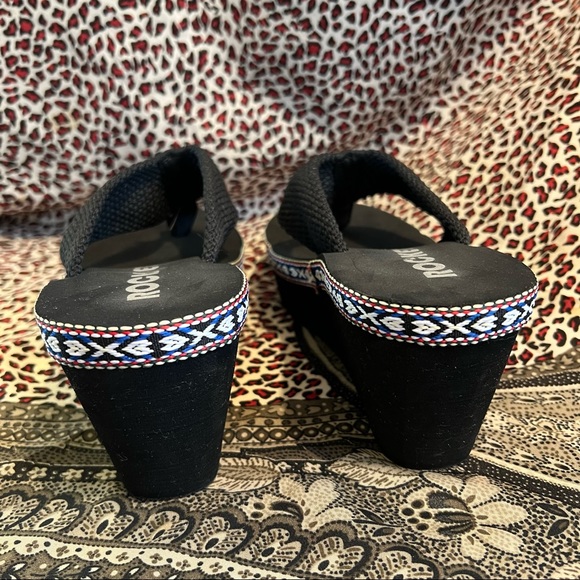 Rocket Dog | Shoes | Rocket Dog Chunky Platform Wedge Heel Thong Sandals Black 9s Y2k Size 8 